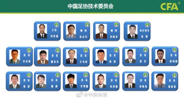 开云-沈祥福担任足协技术委员会主任 李霄鹏吴金贵委员